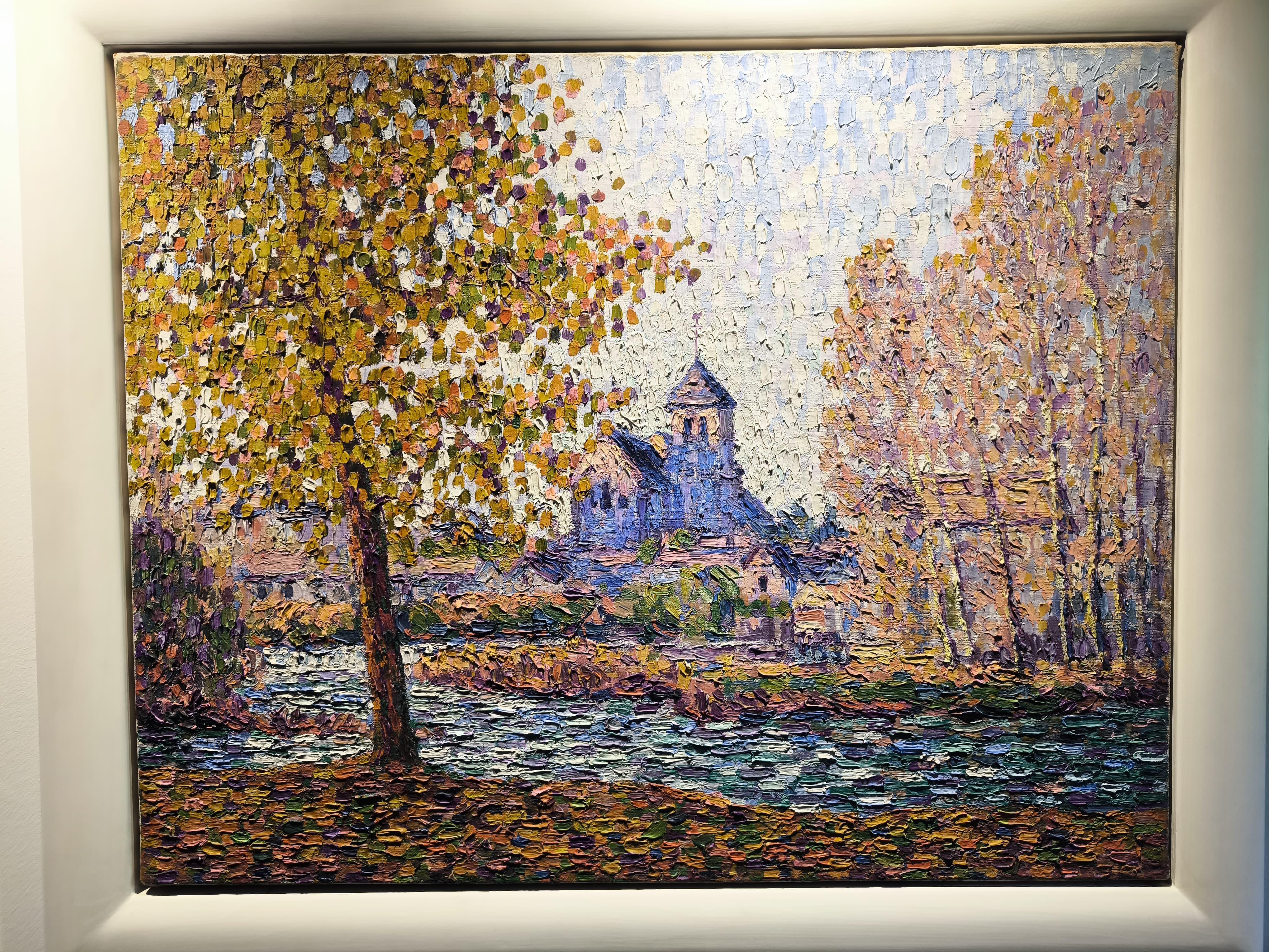 L'Eglise de Montigny, Effet D'Automne - Landscape Painting Marrone di Francis Picabia