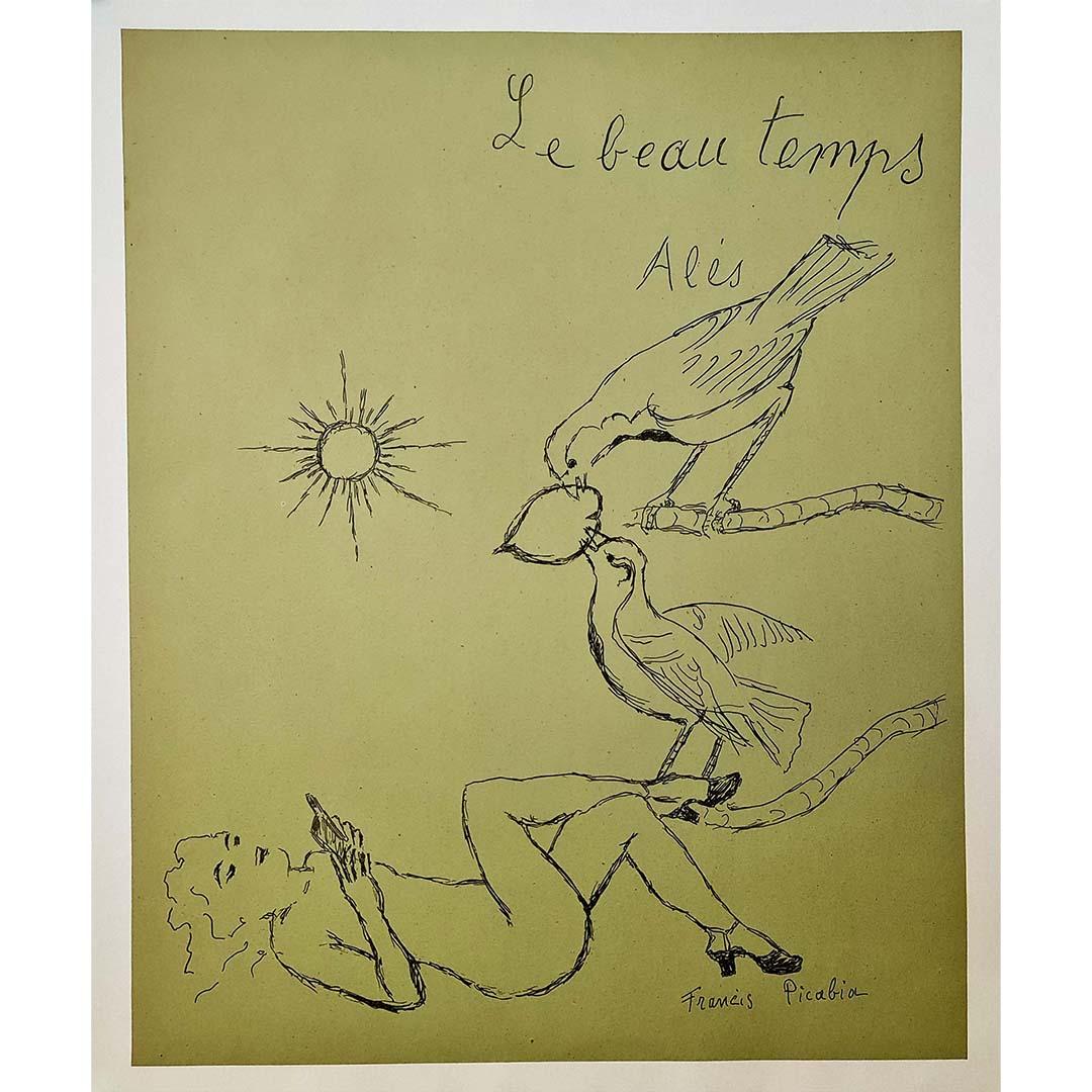 Affiche originale de 1950 de Francis Picabia - Le Beau Temps à Alès en vente 1