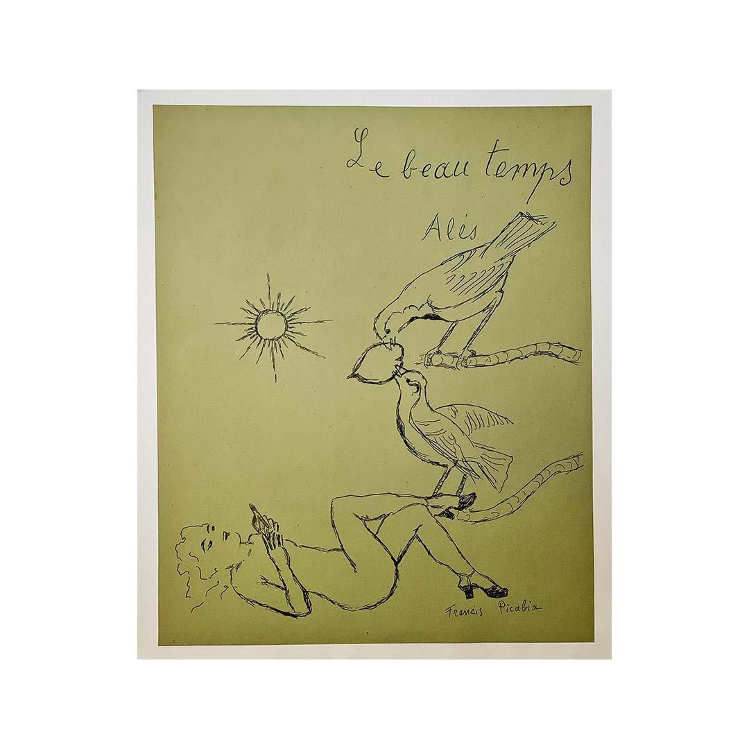 1950 original poster by Francis Picabia - Le Beau Temps in Alès