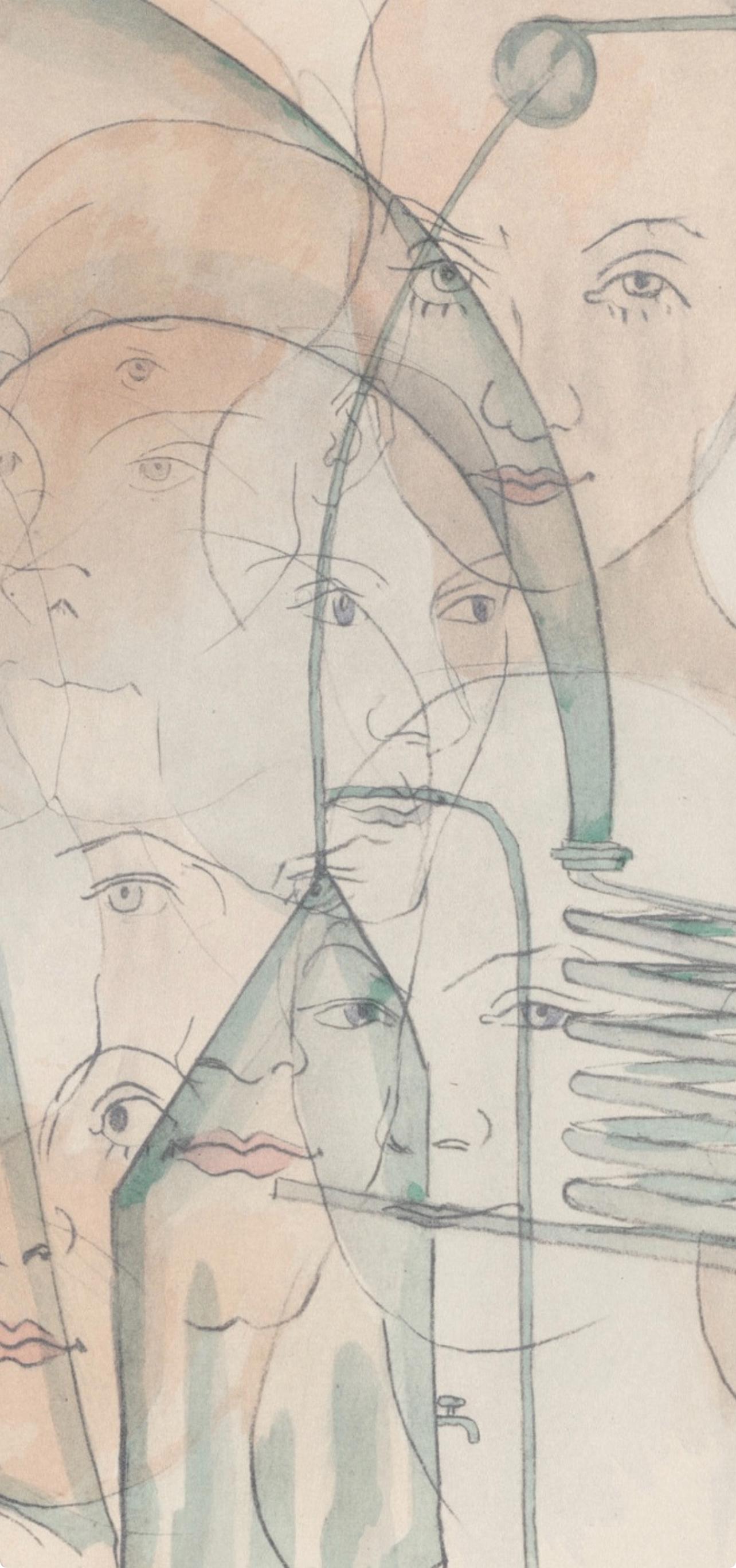 Komposition, Le Peseur d'âmes (Der Seelenwäger), Francis Picabia im Angebot 4