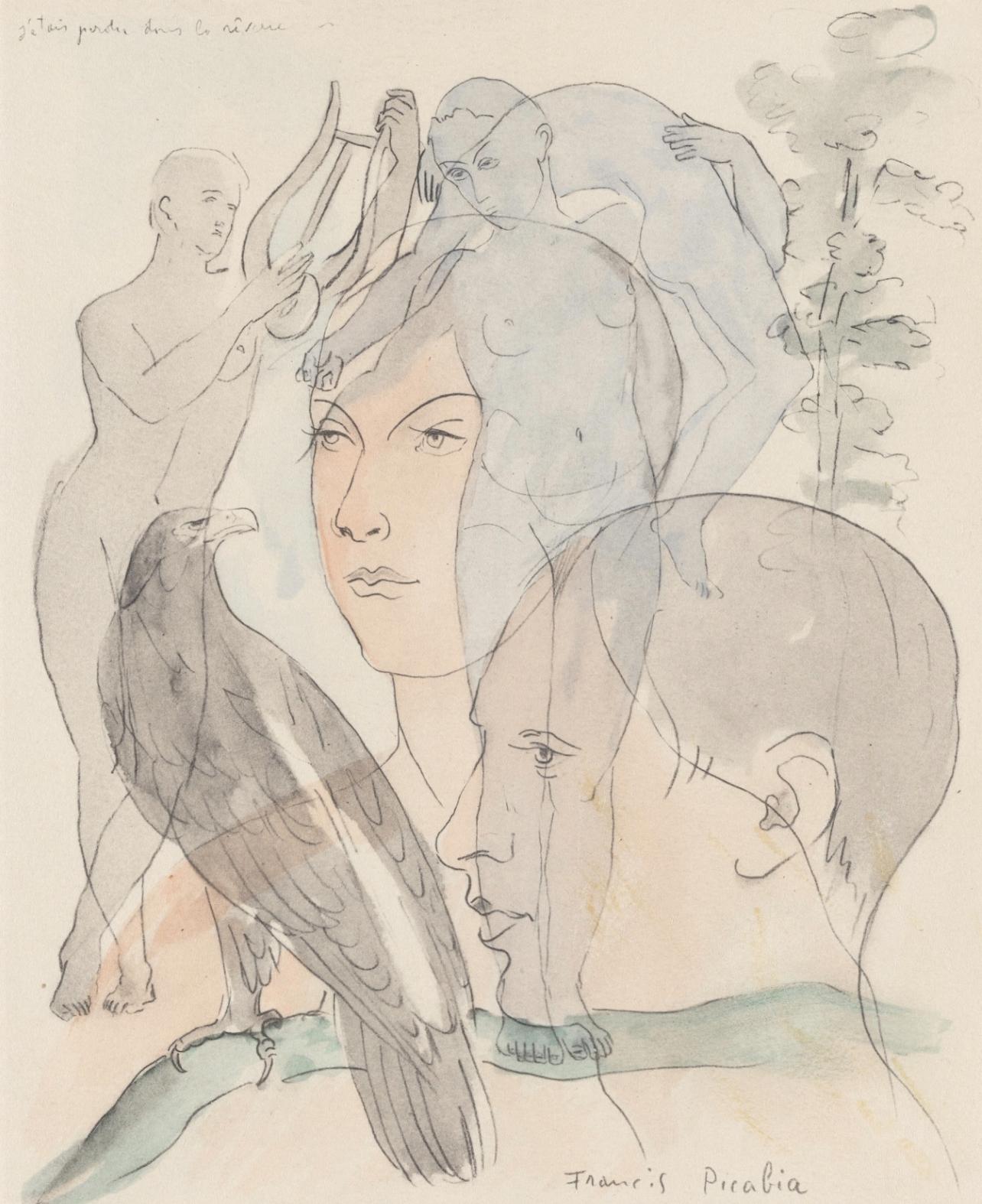 Litografía y estarcido sobre papel vélin d'Arches. Sin firmar y sin numerar, tal como se publicó. Buen estado. Notas: Del volumen Le Peseur d'âmes, précédé d'un frontispice et suivi de huit illustrations de Francis Picabia, 1931. Publicado por