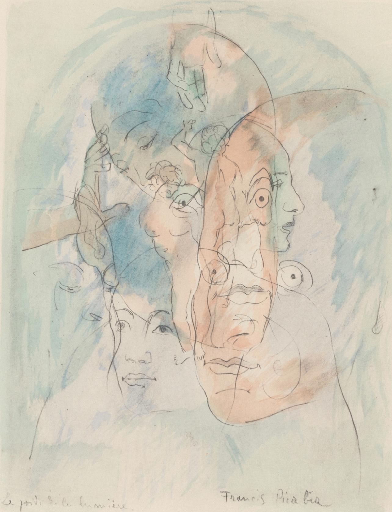 Litografía y estarcido sobre papel vélin d'Arches. Sin firmar y sin numerar, tal como se publicó. Buen estado. Notas: Del volumen Le Peseur d'âmes, précédé d'un frontispice et suivi de huit illustrations de Francis Picabia, 1931. Publicado por