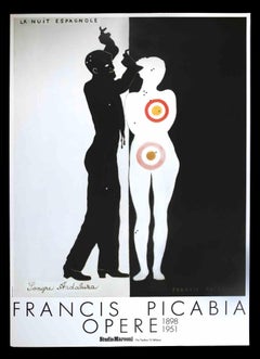 Picabia La Nuit espagnole - Poster Exhibition - Original Lithograph - 1986