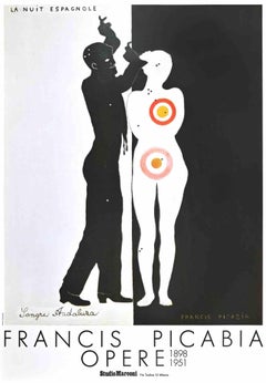 Picabia La Nuit Espagnole - Poster Exhibition - Vintage Offset Print - 1986