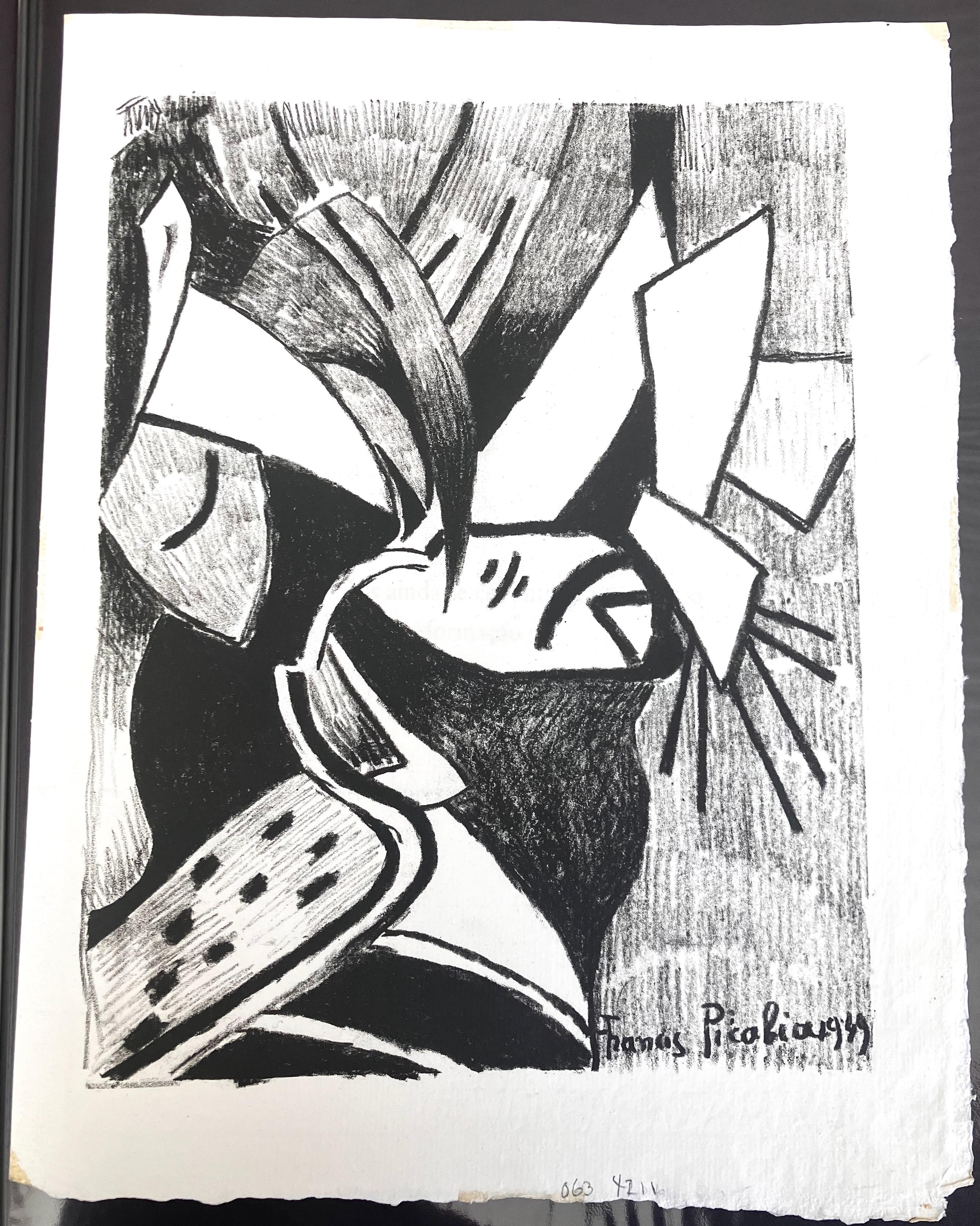 Piastra 4 da Janelo de Caos (Finestra del Caos) - Print Astratto di Francis Picabia