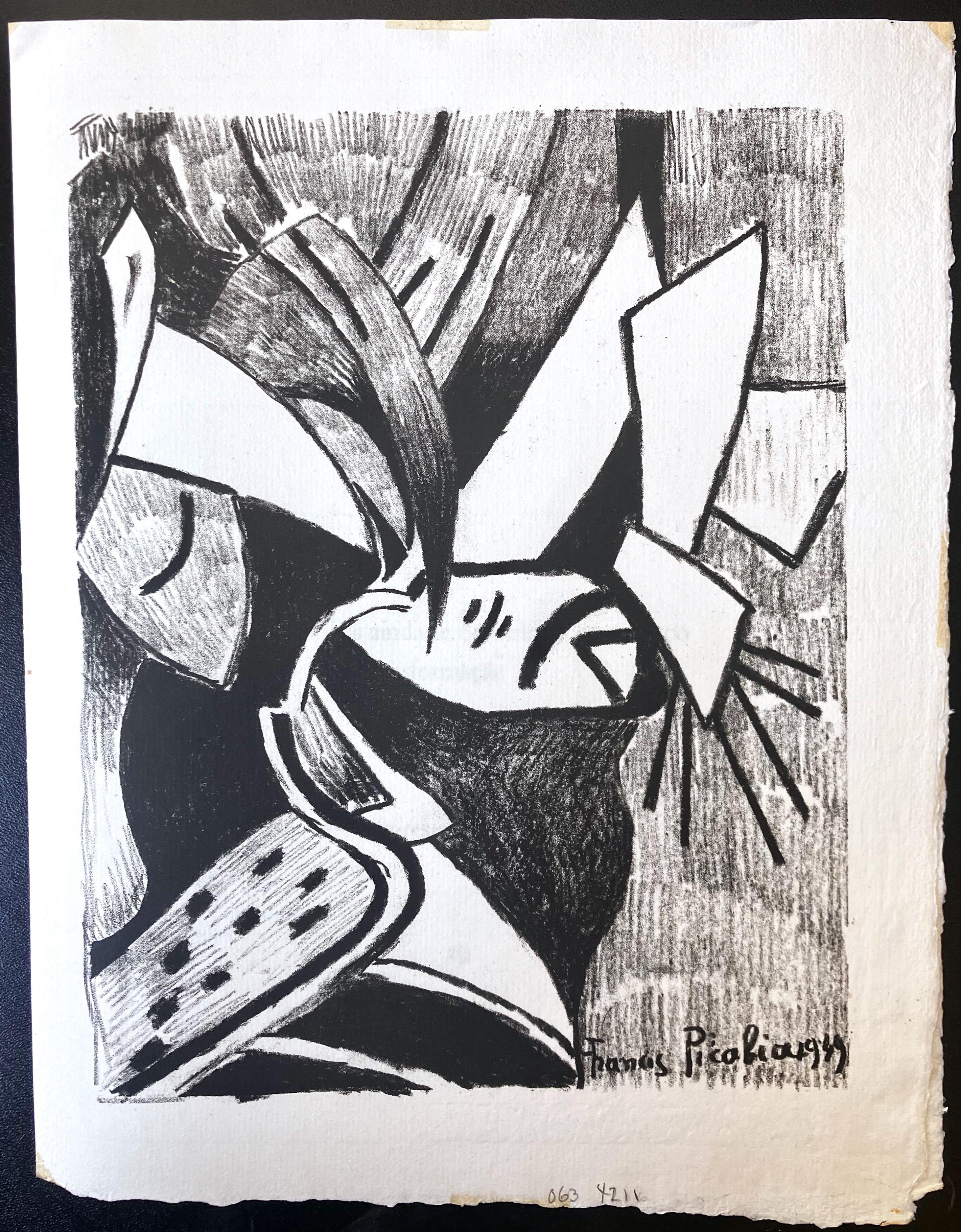Abstract Print di Francis Picabia - Piastra 4 da Janelo de Caos (Finestra del Caos)