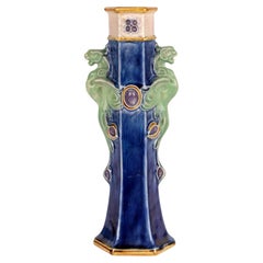 Francis Pope Doulton Lambeth Art Deco Grotesque Griffen Applied Vase