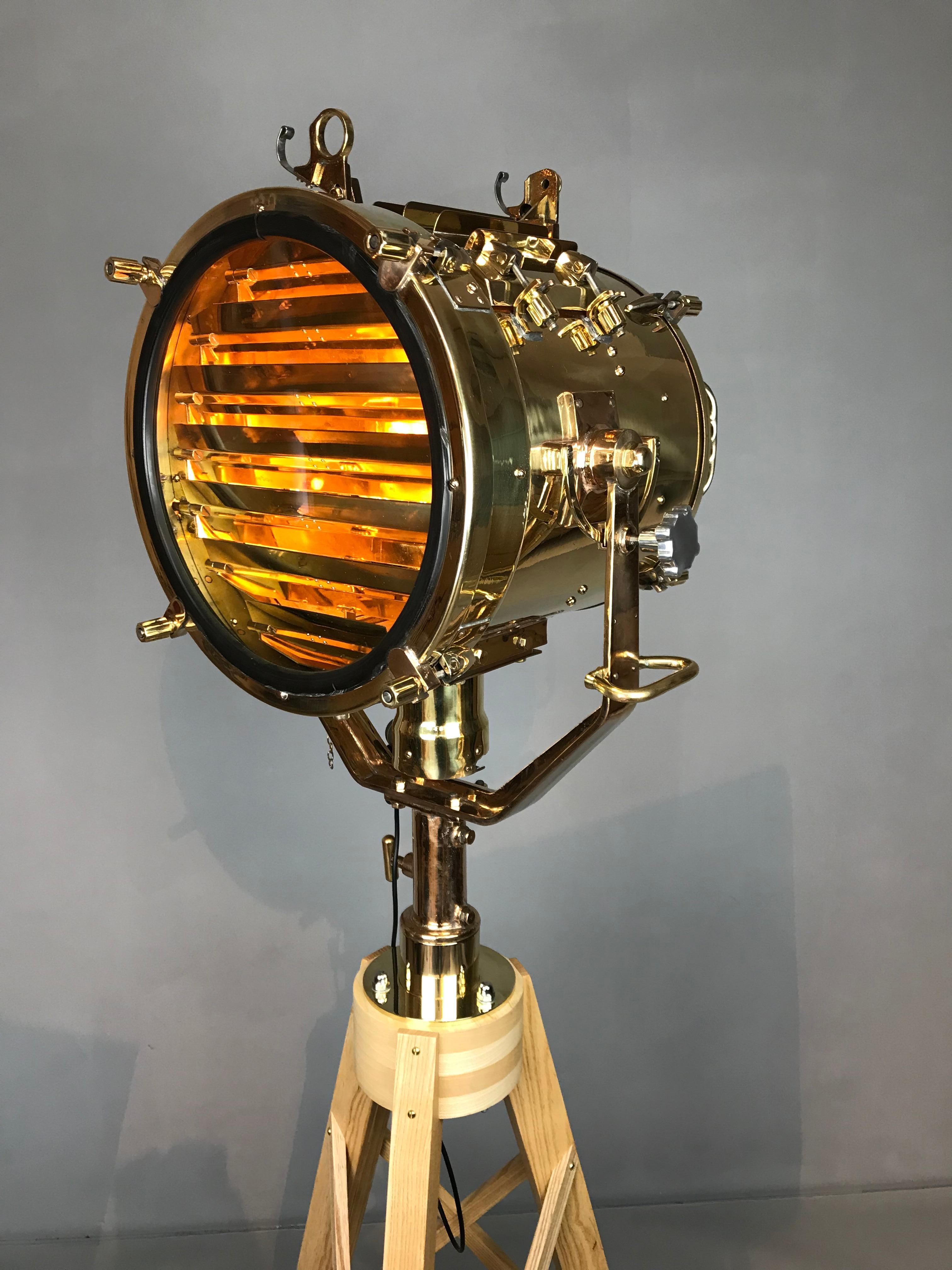 Brass Francis Projector Signaling Light For Sale