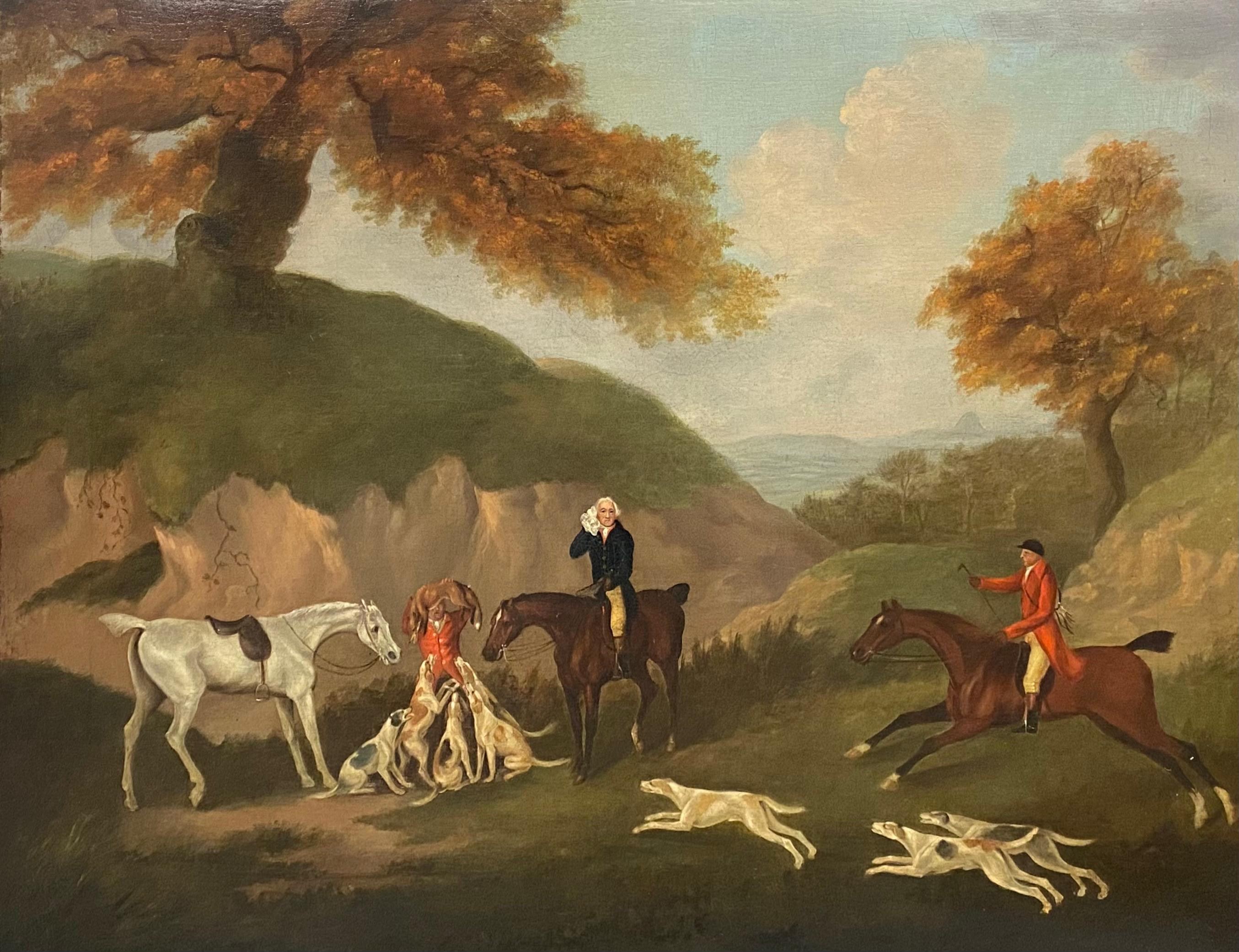 Un ensemble de quatre - Le comte de Darlington montrant le renard avec le sac Raby 1