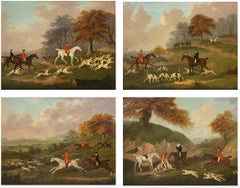 A set of Four - The Earl of Darlington Fox-Hunting with the Raby Pack
