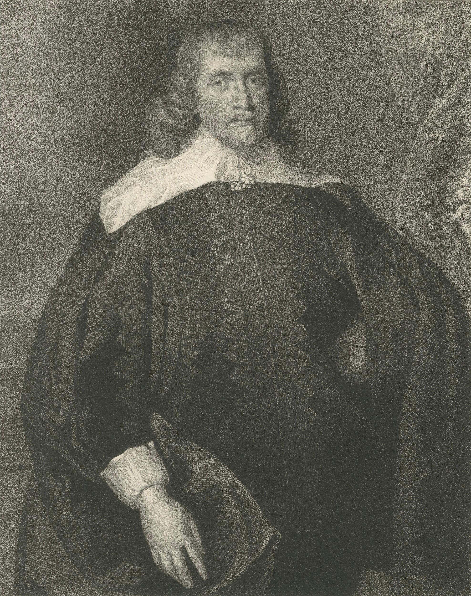 Francis Russell Portrait Engraving, Earl of Bedford, Antique Print 1836