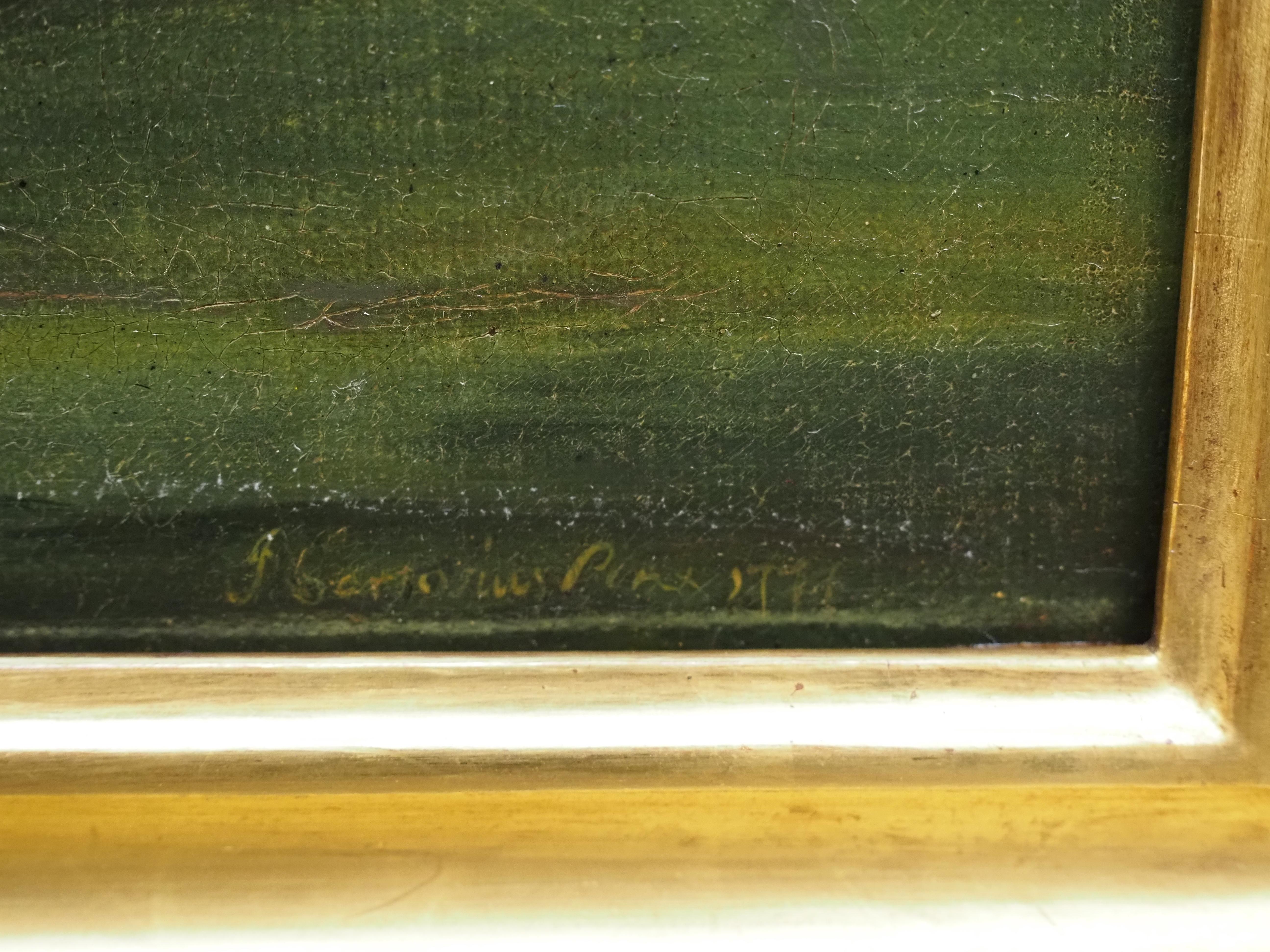 Franz Sartorius (1734-1804)
Ein Pferd und ein Haustier mit einem Hund
signiert und datiert 'F.Sartorius.Pinxt.1777' (unten rechts)
Öl auf Leinwand
Leinwand Größe - 14 1/4 x 18 in
Gerahmt Größe - 16 1/2 x 19 1/2 in

Francis Sartorius wurde um 1734