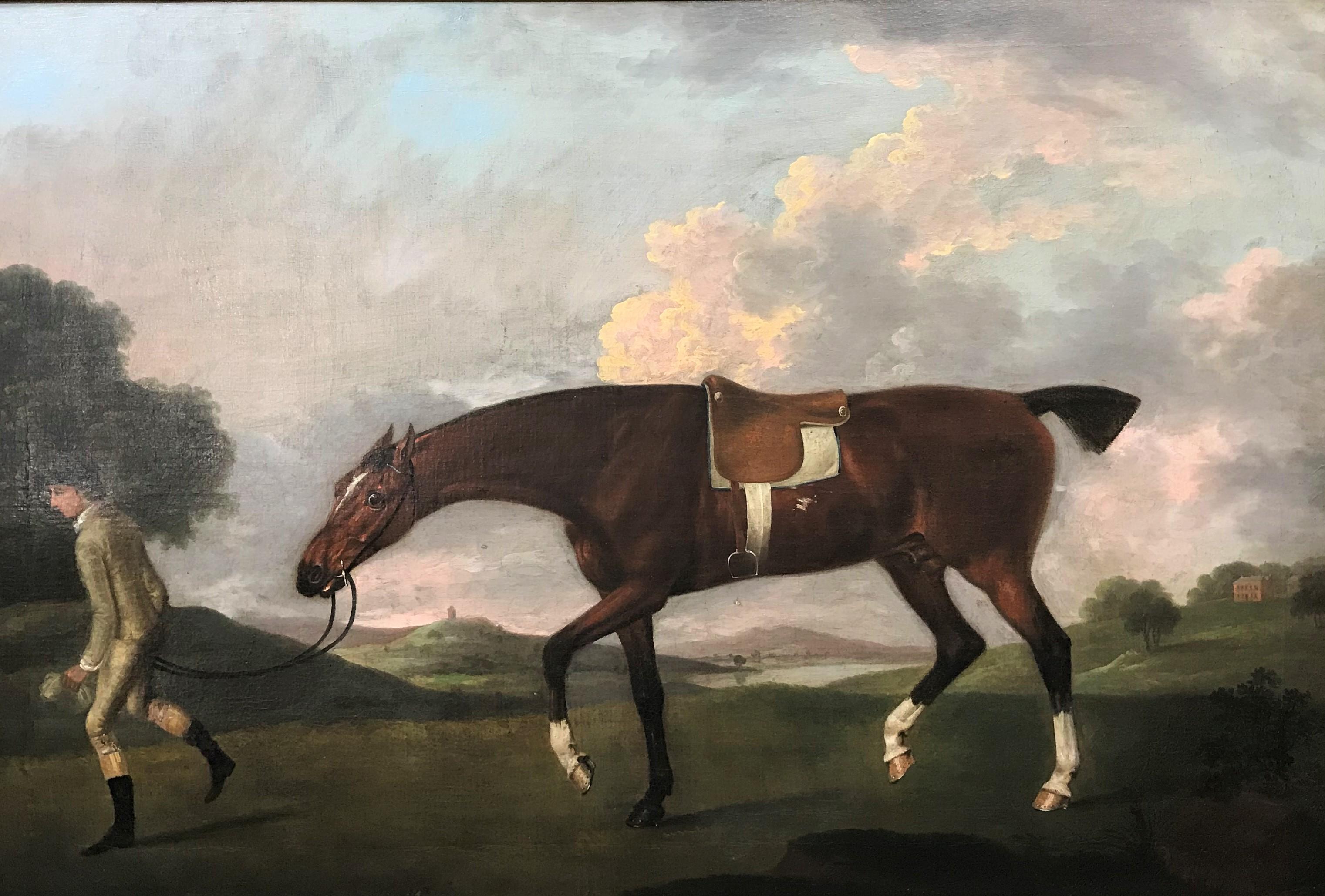Horse and Groom - Painting by Francis Sartorius