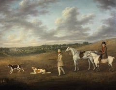 "Hunter with Dogs and Horses" c. 1815 by John Francis Sartorius English Sporting