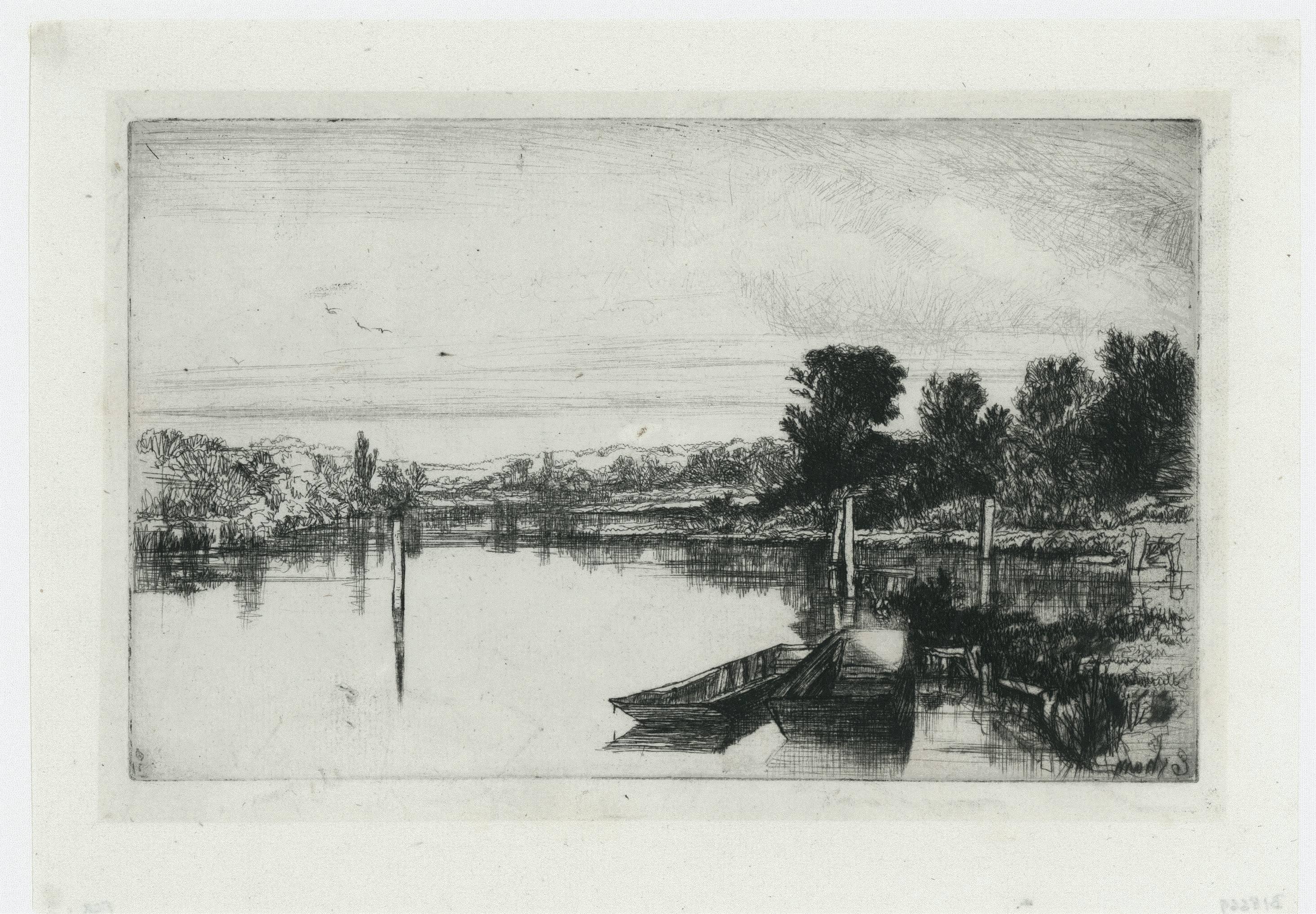 Egham - Print by Sir Francis Seymour Haden, R.A.