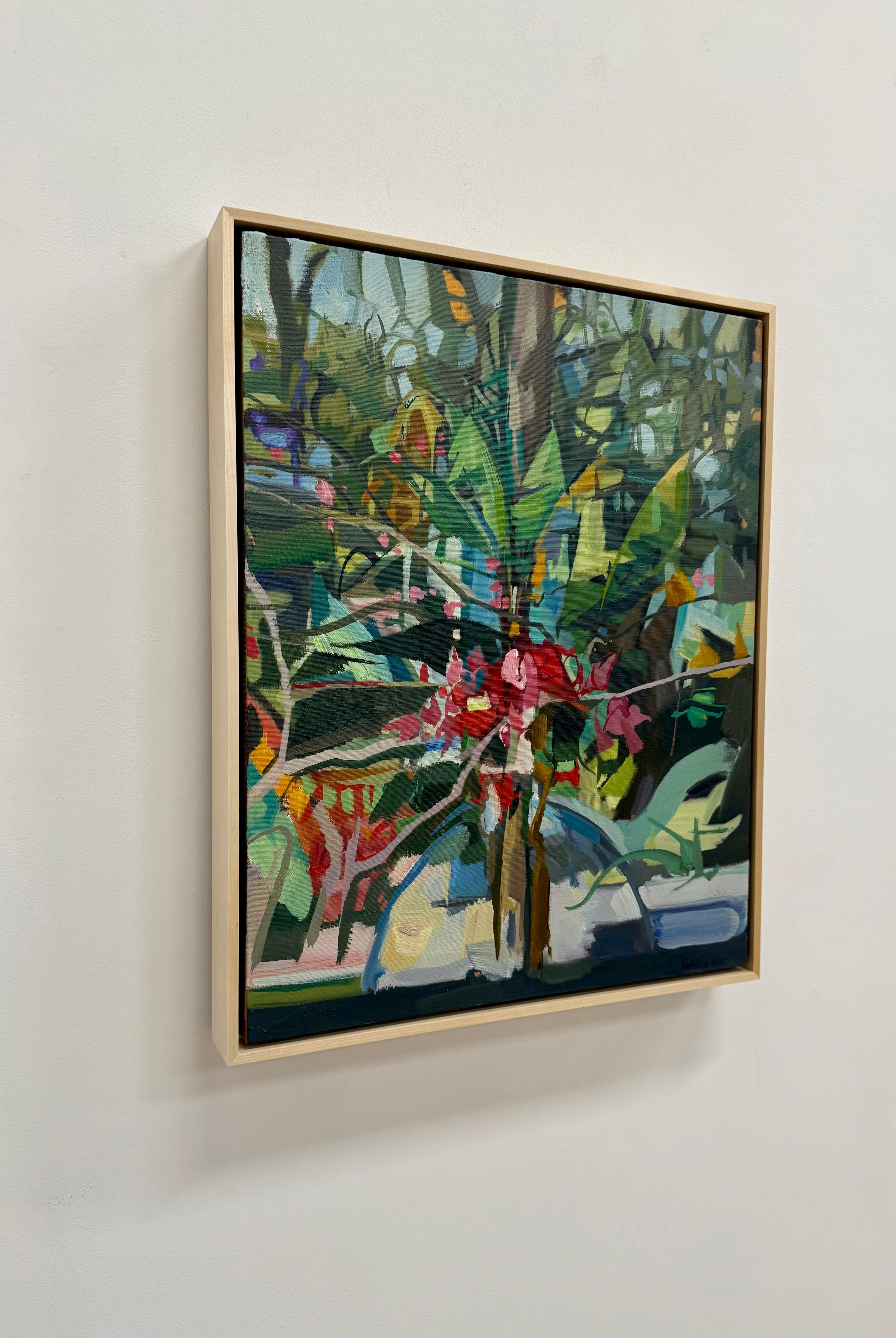 Imagined Landscape Winter Spring - Contemporary Botanical Flowers Garden, 2025 (Zeitgenössisch), Painting, von Francis Sills