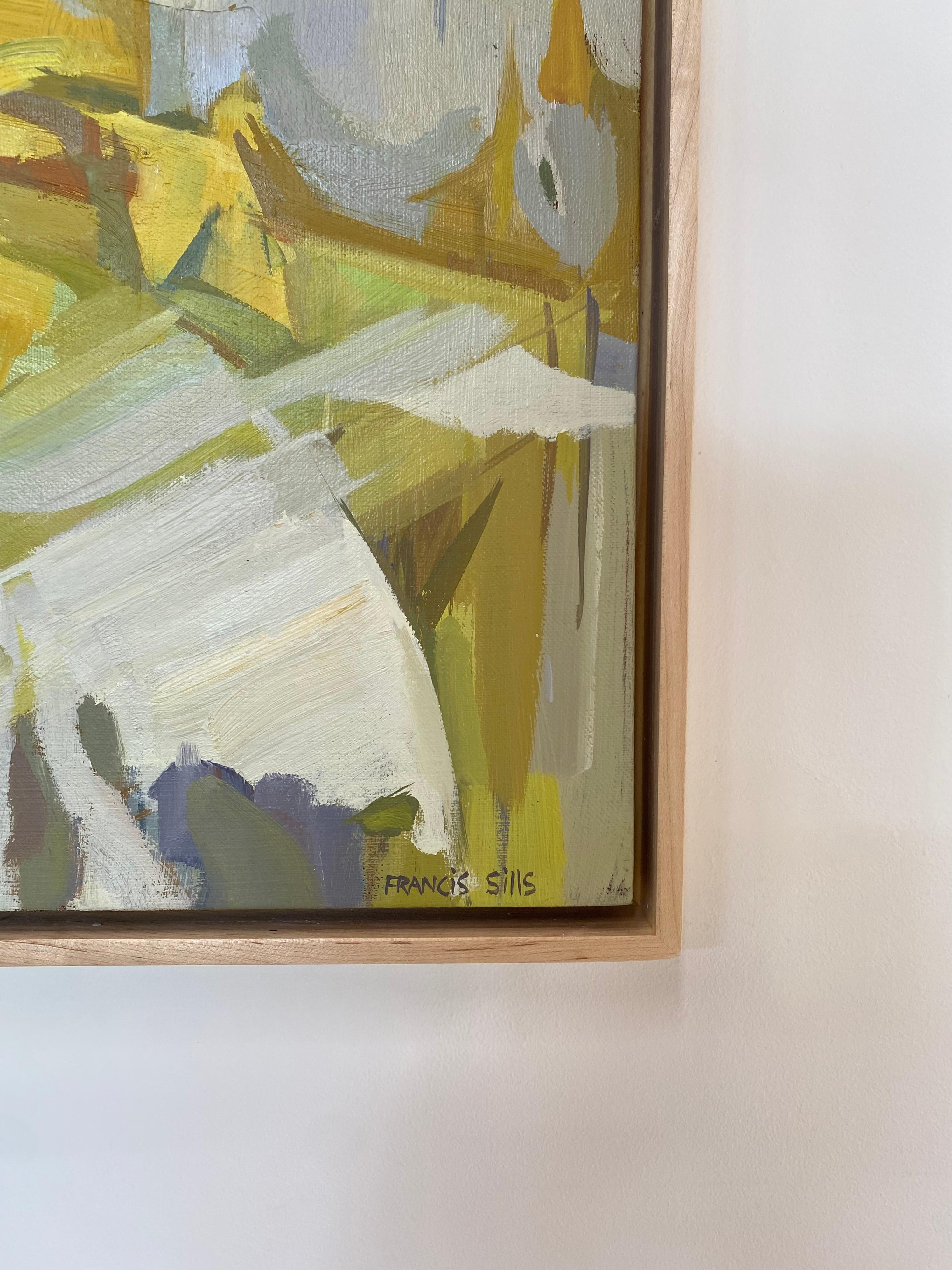 Modified Shift - Nature morte contemporaine abstraite botanique Jaune Vert Fleurs en vente 3