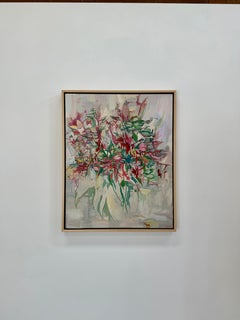 Gigli Stargazer - Fiori Botanici Astratti Contemporanei Rosso Rosa Verde, 2025