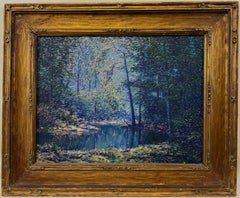 Antique “Impressionist Landscape, c. 1915-1920” California Forest American Impressionist