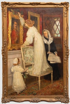 Francis Sydney Muschamp (1851-1929) - Gerahmtes Ölgemälde, Dekoration für Weihnachten