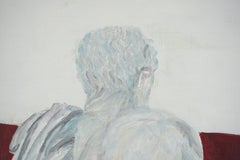 "Perfect Empire #5", Classical Roman Hermes Sculpture Figurative Study on Red