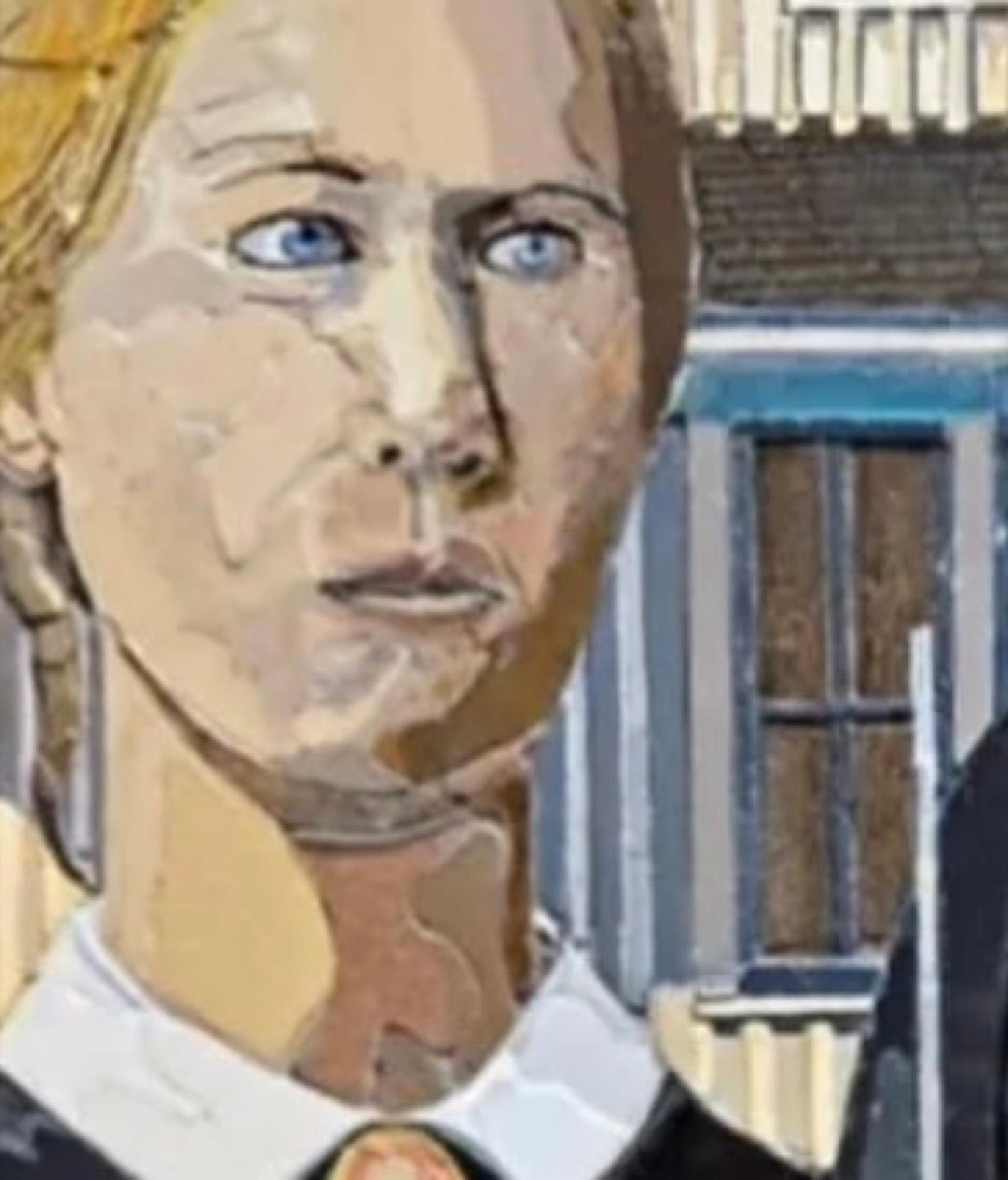 American Gothic by Grant Wood Mosaic - Mosaic Art - Contemporary Mixed Media Art by Francis Thorrington