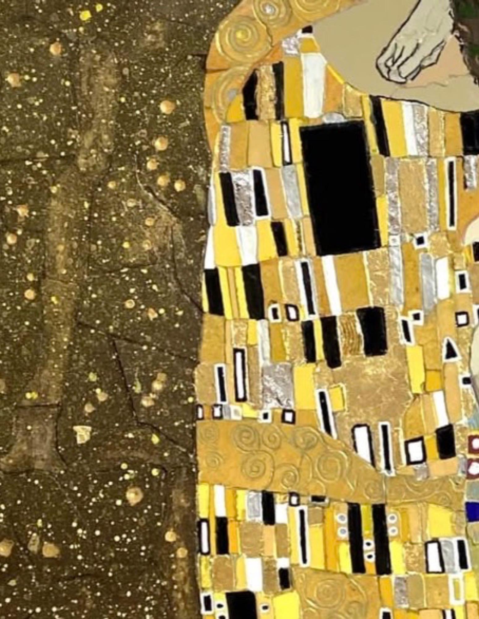 The Kiss Mosaic - Mosaic Art - Contemporary Mixed Media Art by Francis Thorrington