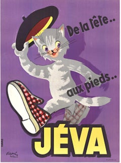 Original Jeva de la tête aux pieds  vom Kopf bis Fuß Vintage Französisches Poster