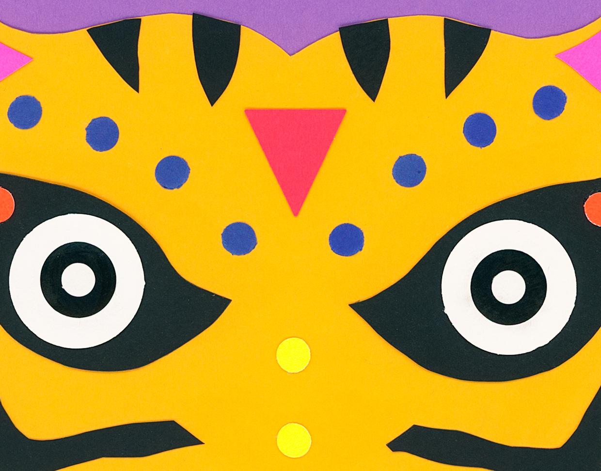 Le Tigre - Épreuve giclée à tirage limité sur papier coton d'archives, Abstrait, 2022 - Violet Abstract Print par Francisca Oyhanarte