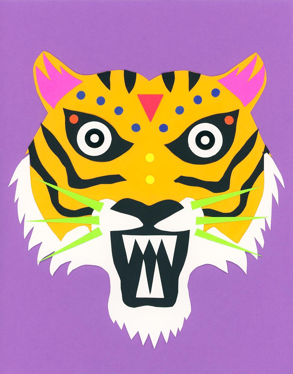 Le Tigre - Épreuve giclée à tirage limité sur papier coton d'archives, Abstrait, 2022