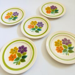 Franciscan Earthenware Floral Salad Plates - Set of 5