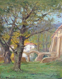 Paisaje de Virgen De La Vega (Teruel) - Óleo sobre tela - Firmado y enmarcado