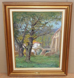 Paisaje de Virgen De La Vega (Teruel) - Óleo sobre tela - Firmado y enmarcado