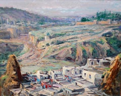 Paisaje Oil Painting on Tablex, Framed, Signed, Late 20th Century