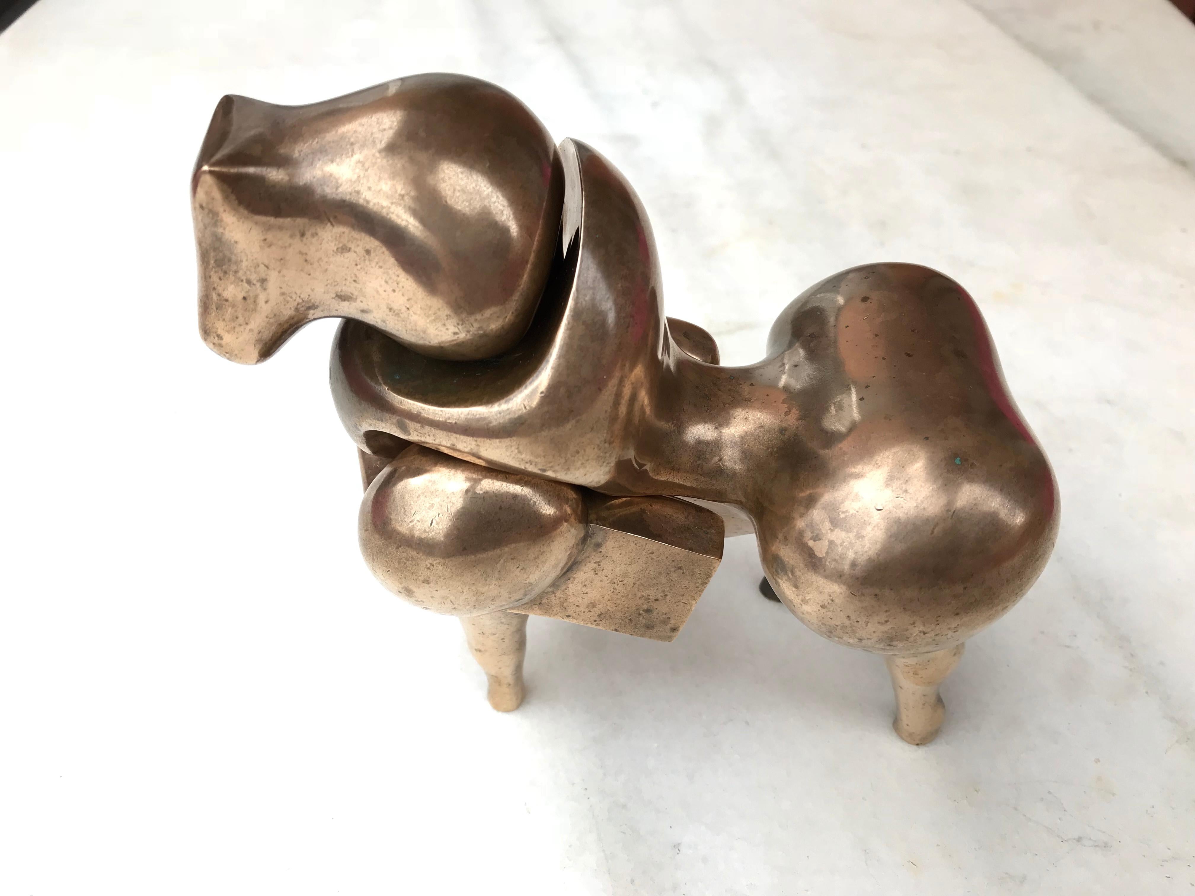 Francisco Baron Two Part Bull Bronze Sculpture In Good Condition In Madrid, ES