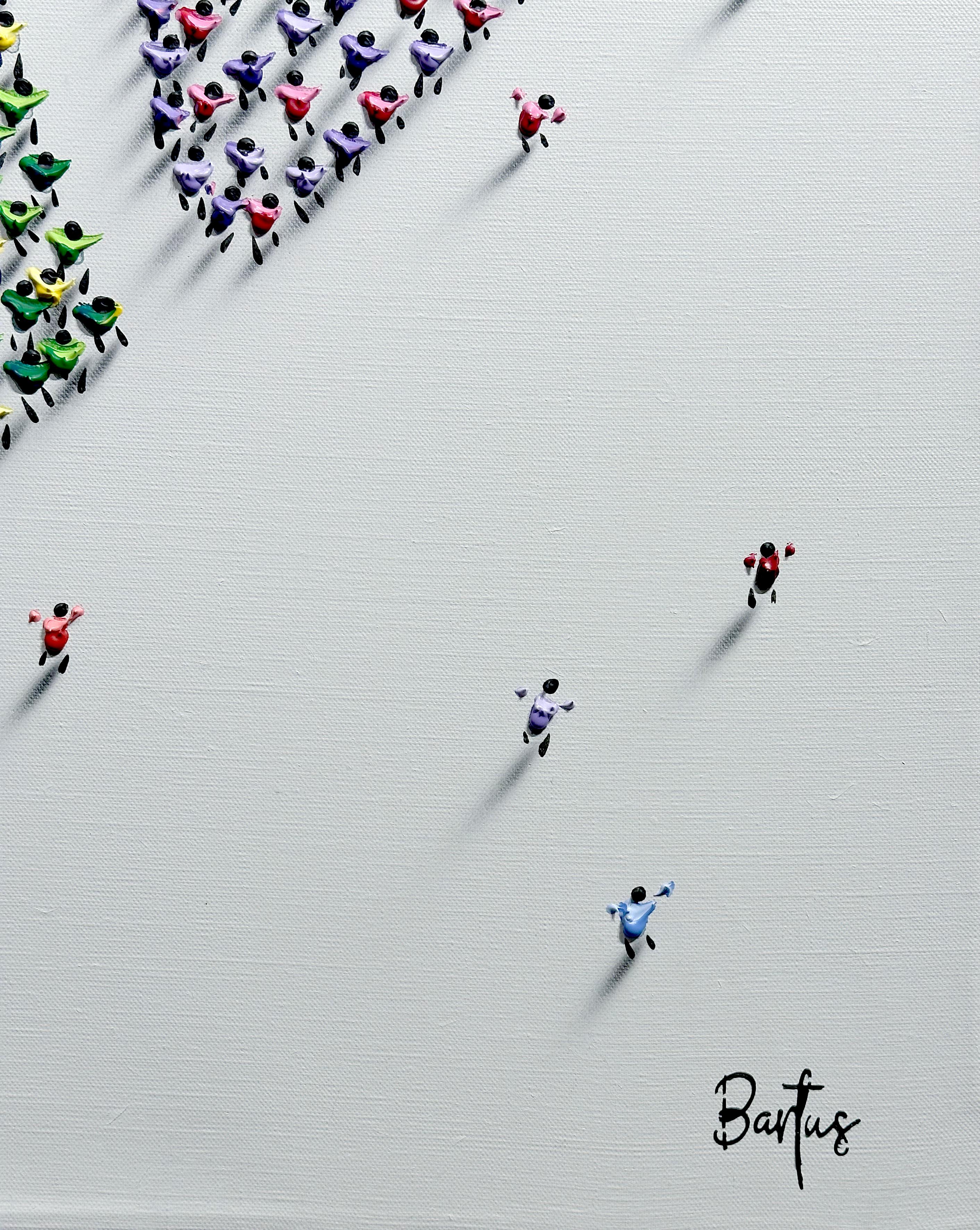 Francisco Bartus, „Heart Full of Love“, 39x39, strukturiertes Gemälde in Mischtechnik 7