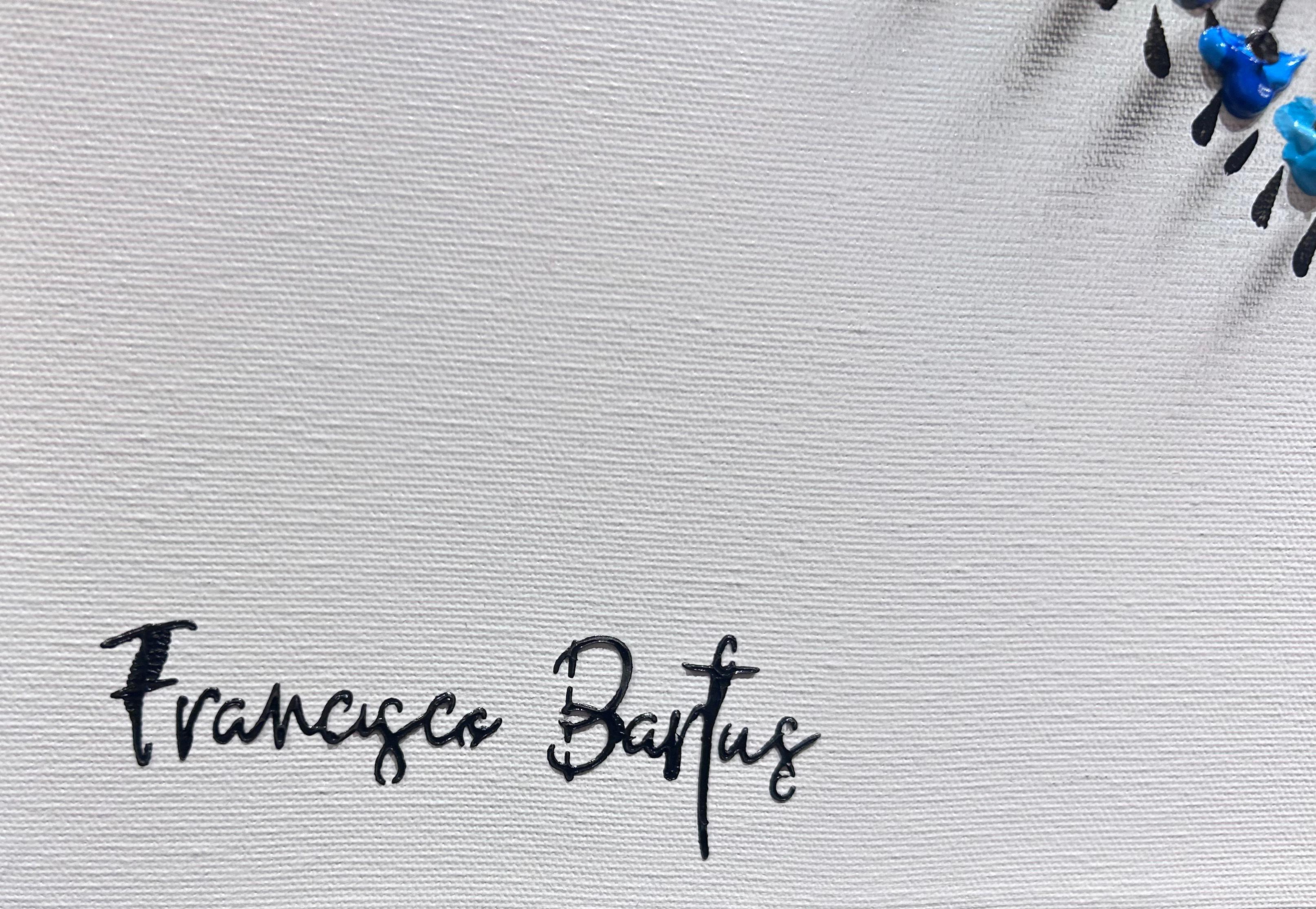 Francisco Bartus, „Hugs and Kisses“, 24x47, Texturiertes Gemälde in Mischtechnik im Angebot 4