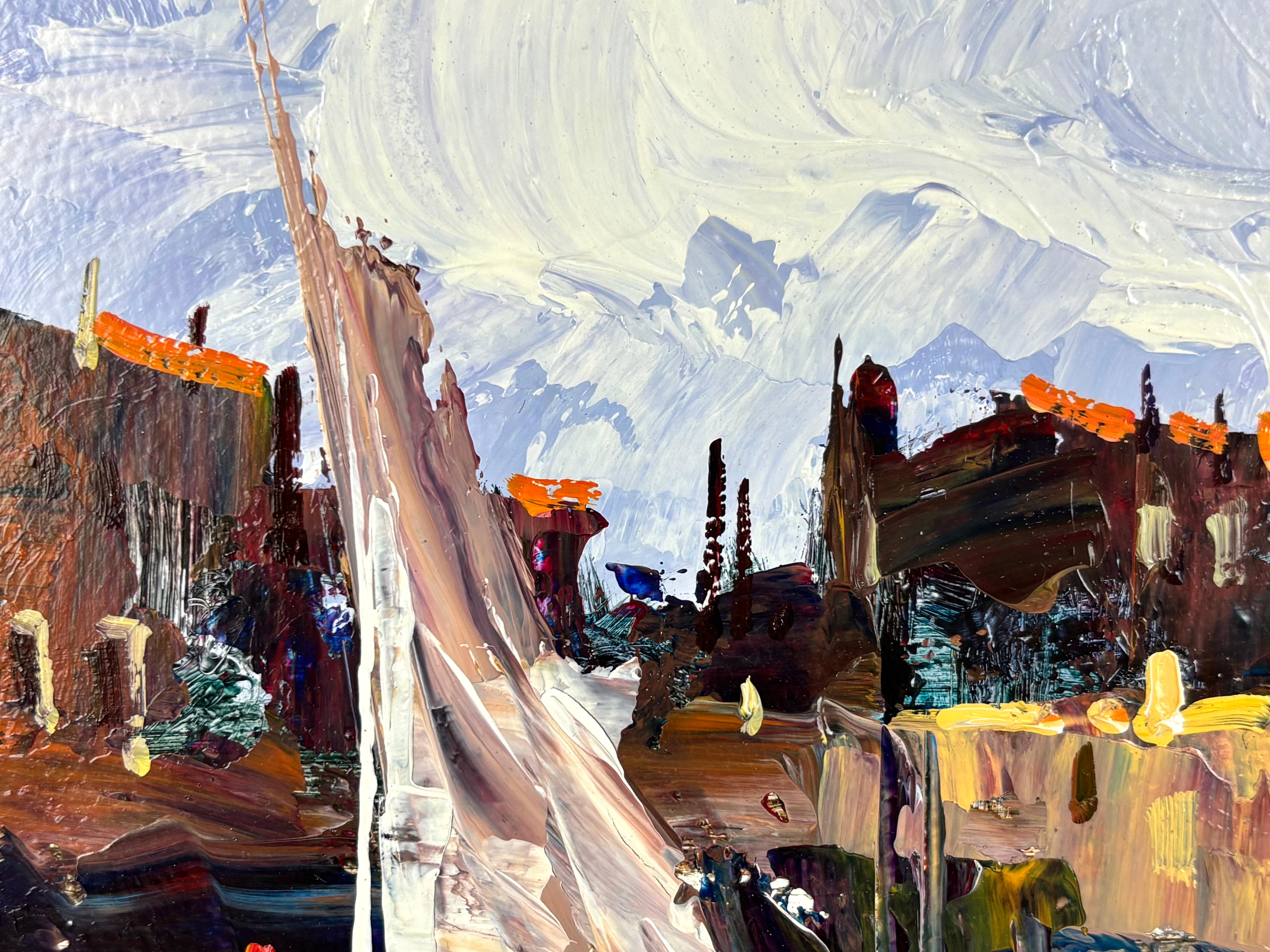 Paisaje (Blau), Landscape Painting, von Francisco Benavente Solís