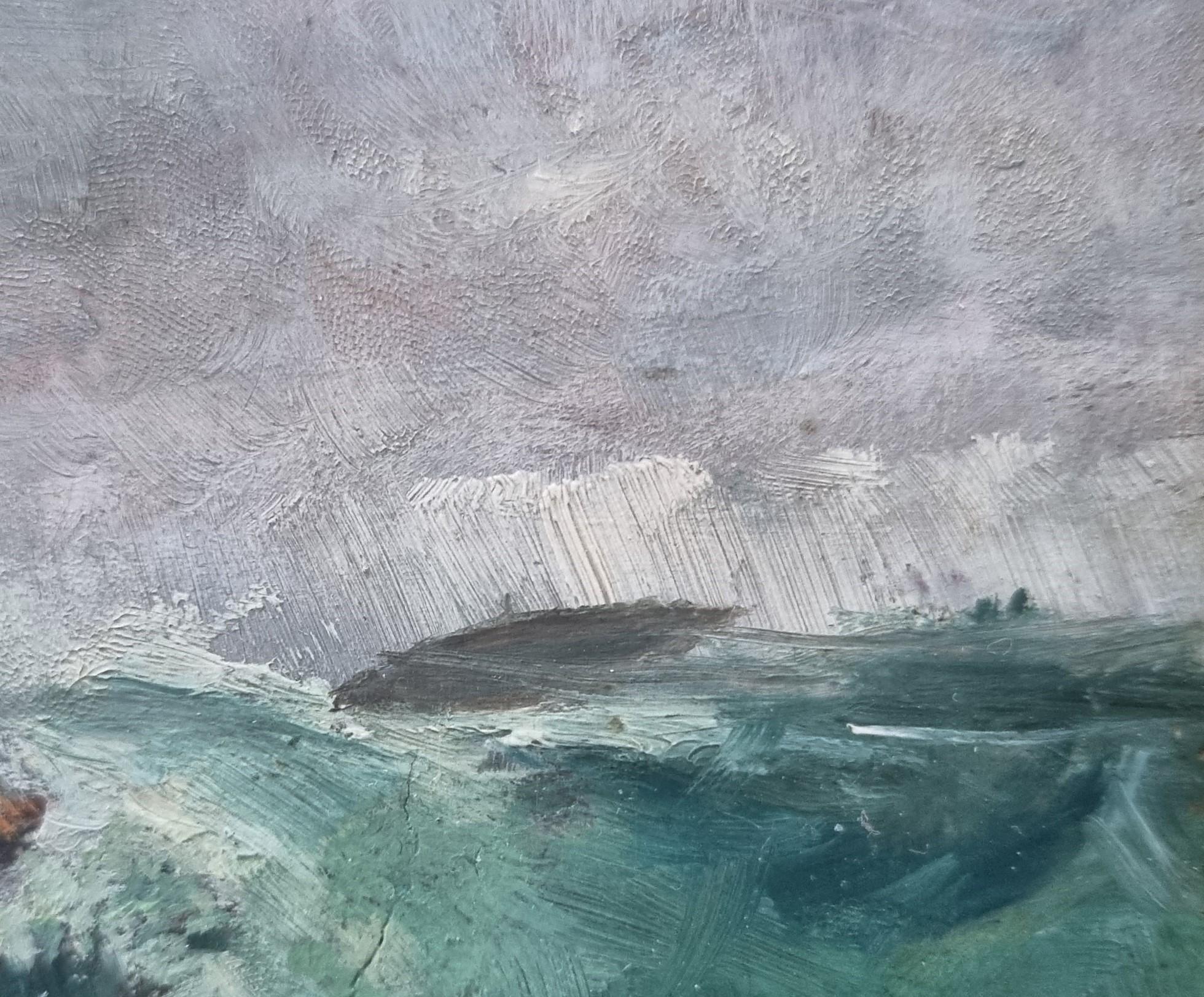 Spanish Marine painting boat sea portrait BLASCO end 19th 1
