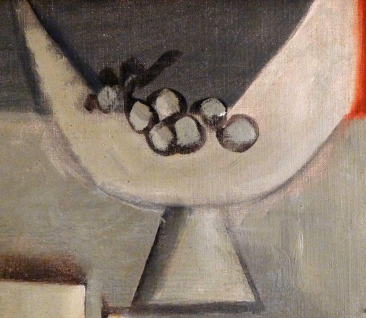 La Table grise - Still-Life Painting Beige di Francisco Bores