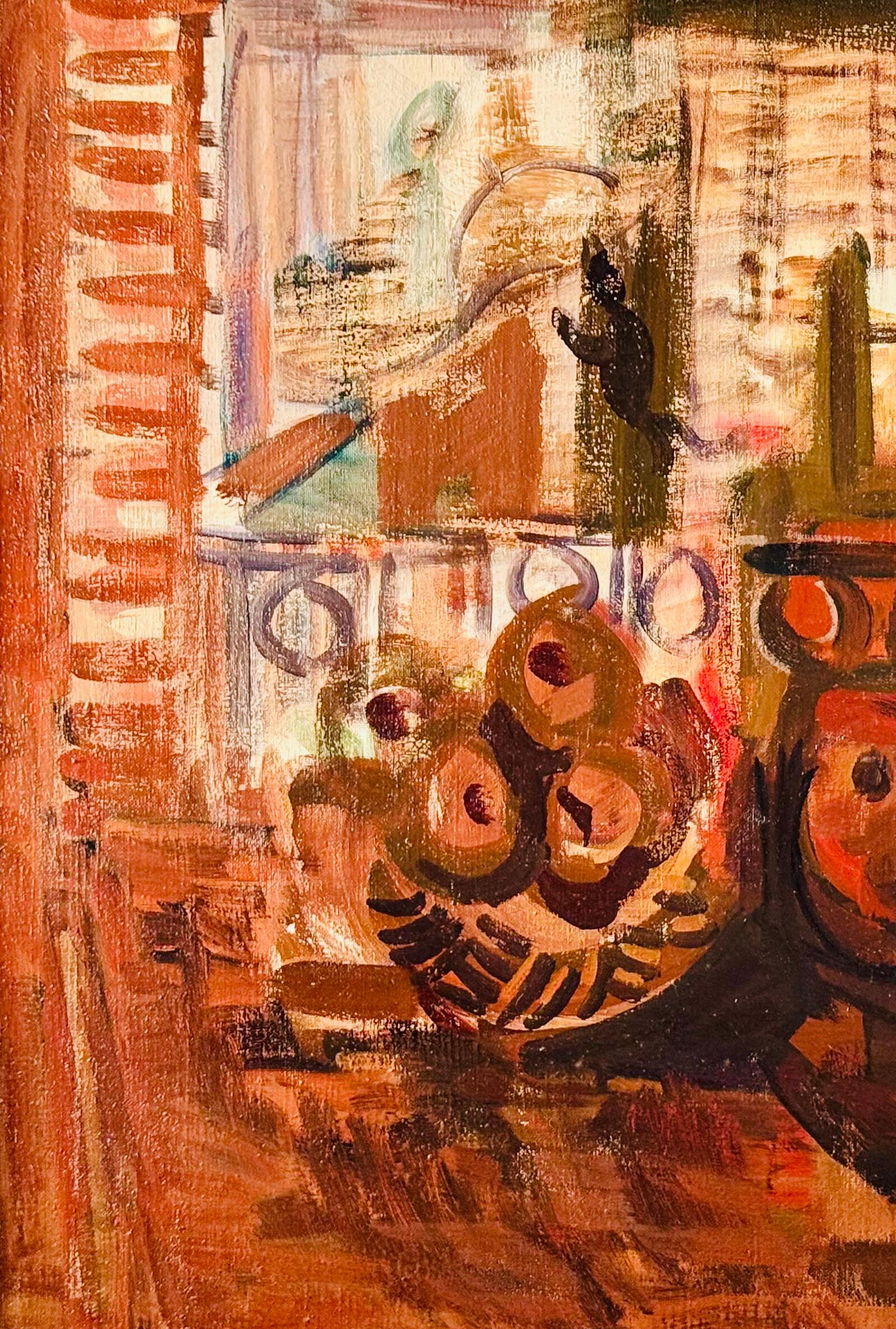 Nature morte à la fenêtre ouverte - Impressionnisme abstrait Painting par Francisco Bores