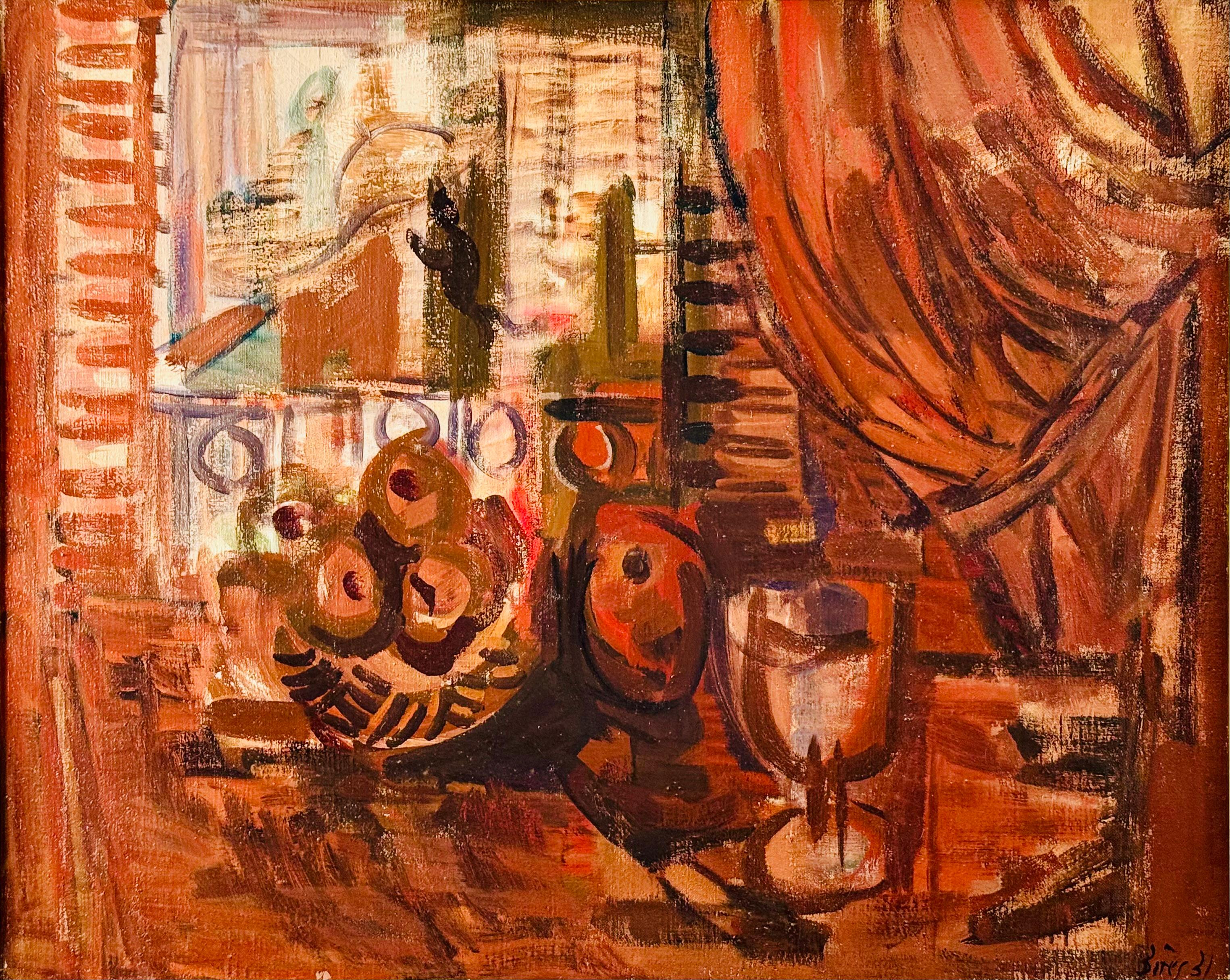 Nature morte à la fenêtre ouverte - Painting de Francisco Bores