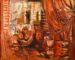 Nature morte à la fenêtre ouverte