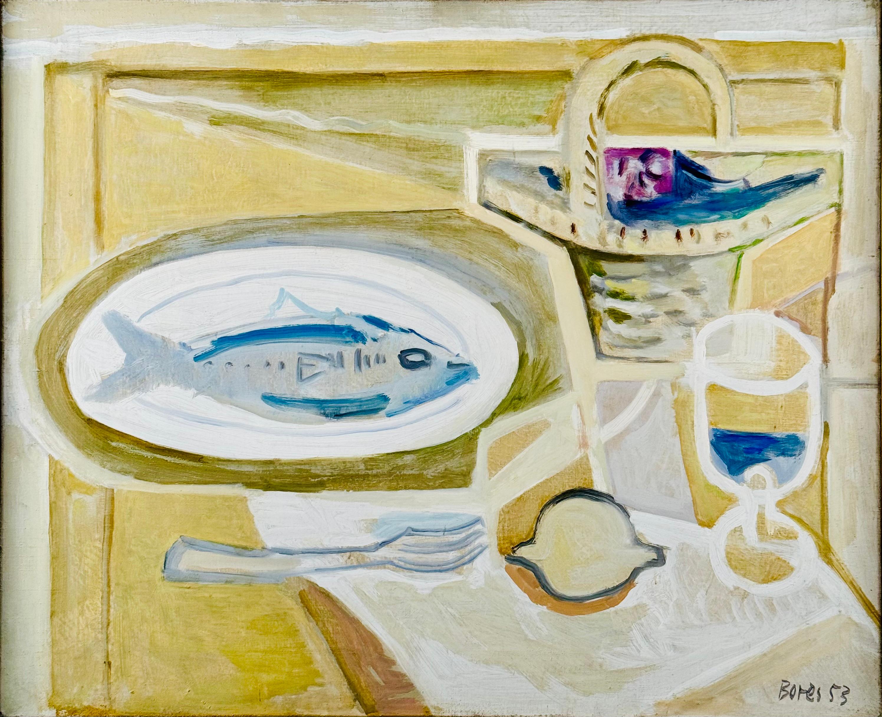 Nature morte au poisson - Painting by Francisco Bores