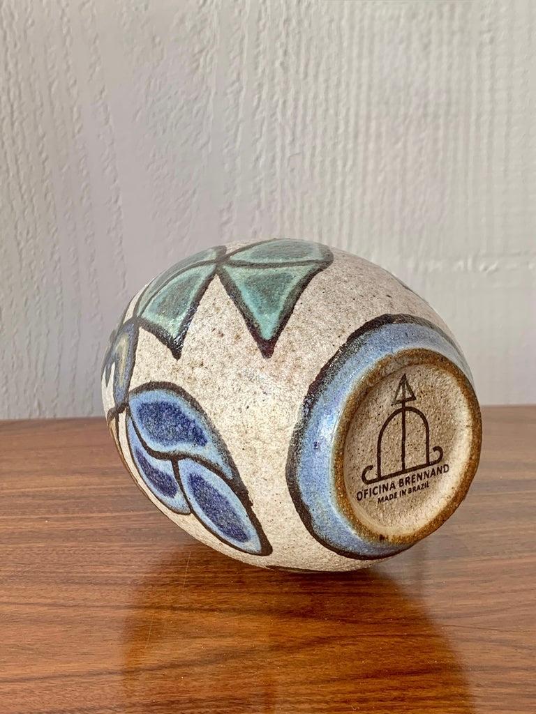Hand-Crafted Francisco Brennand. Ceramic egg, c. 1970. Stamp of the Manufacture For Sale