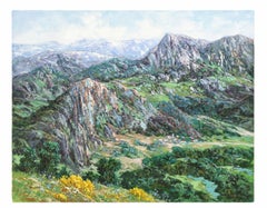 Dans les Picos de Europa (Santander) - Huile sur toile - Non encadrée