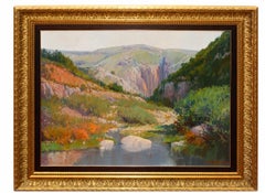 Paisaje - Oil on Canvas, Framed Impressionist Landscape, Circa 1970s