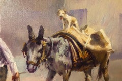 A farmer with his donkey