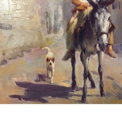 A farmer with his donkey