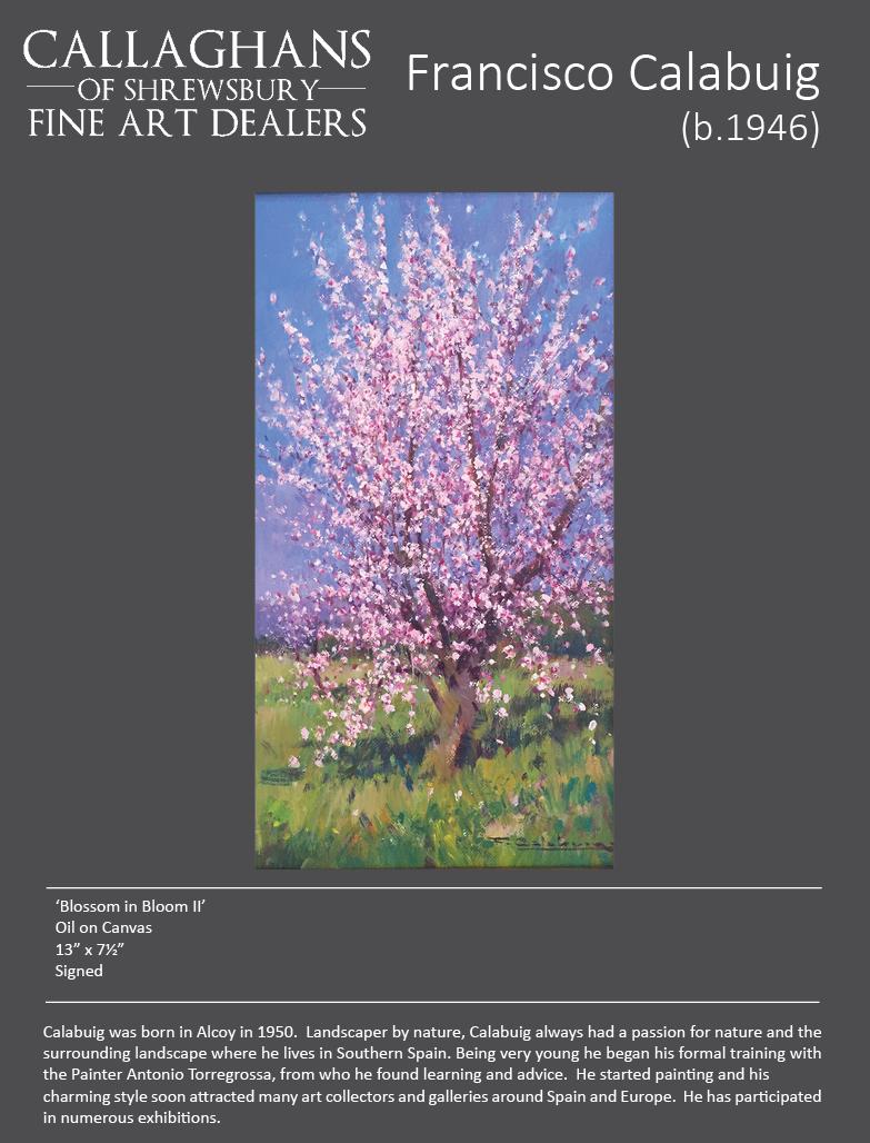 Peinture de paysage contemporaine d'un Almond Orchard espagnol 'Blossom in Bloom II' en vente 1